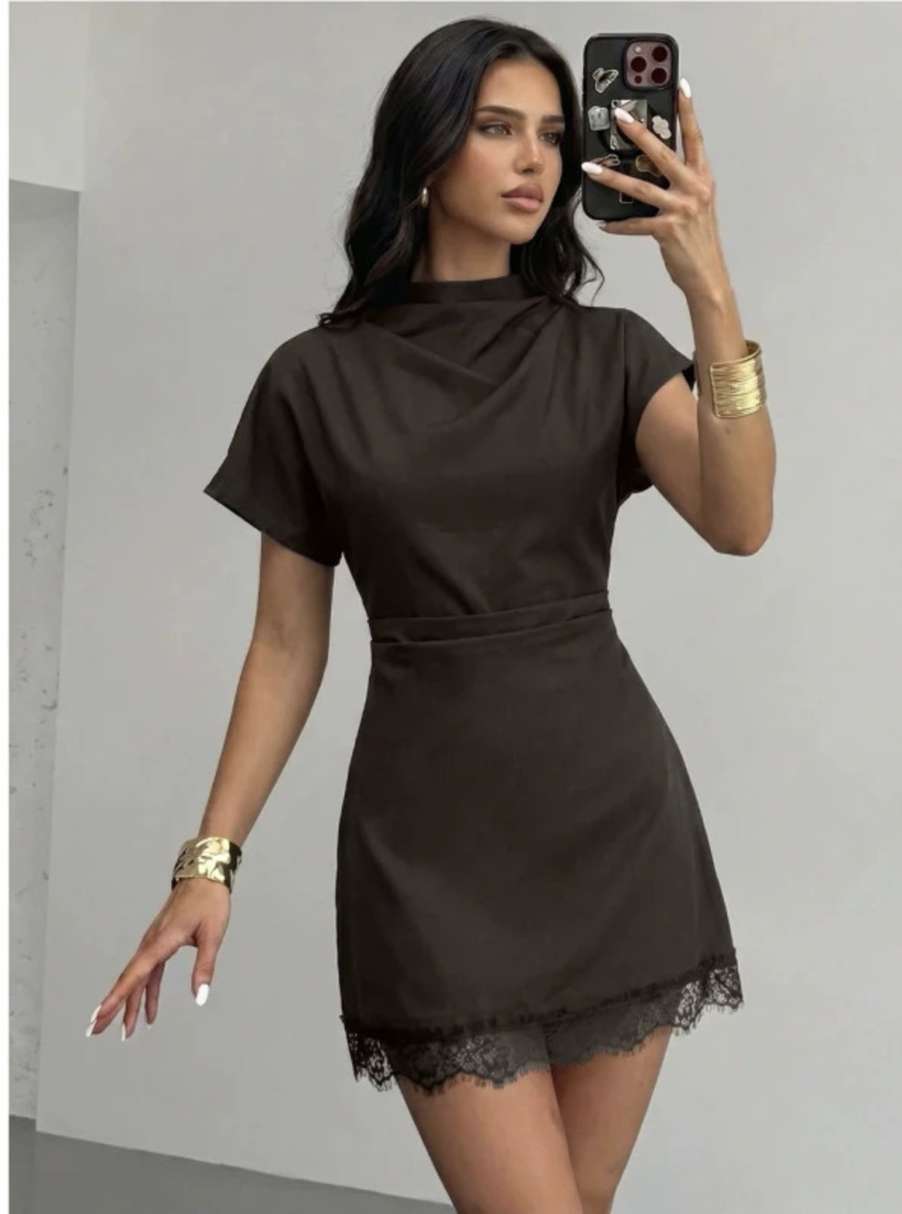 ZARA Office Lace Waist Cinching Bodycon Slim Fit Dress